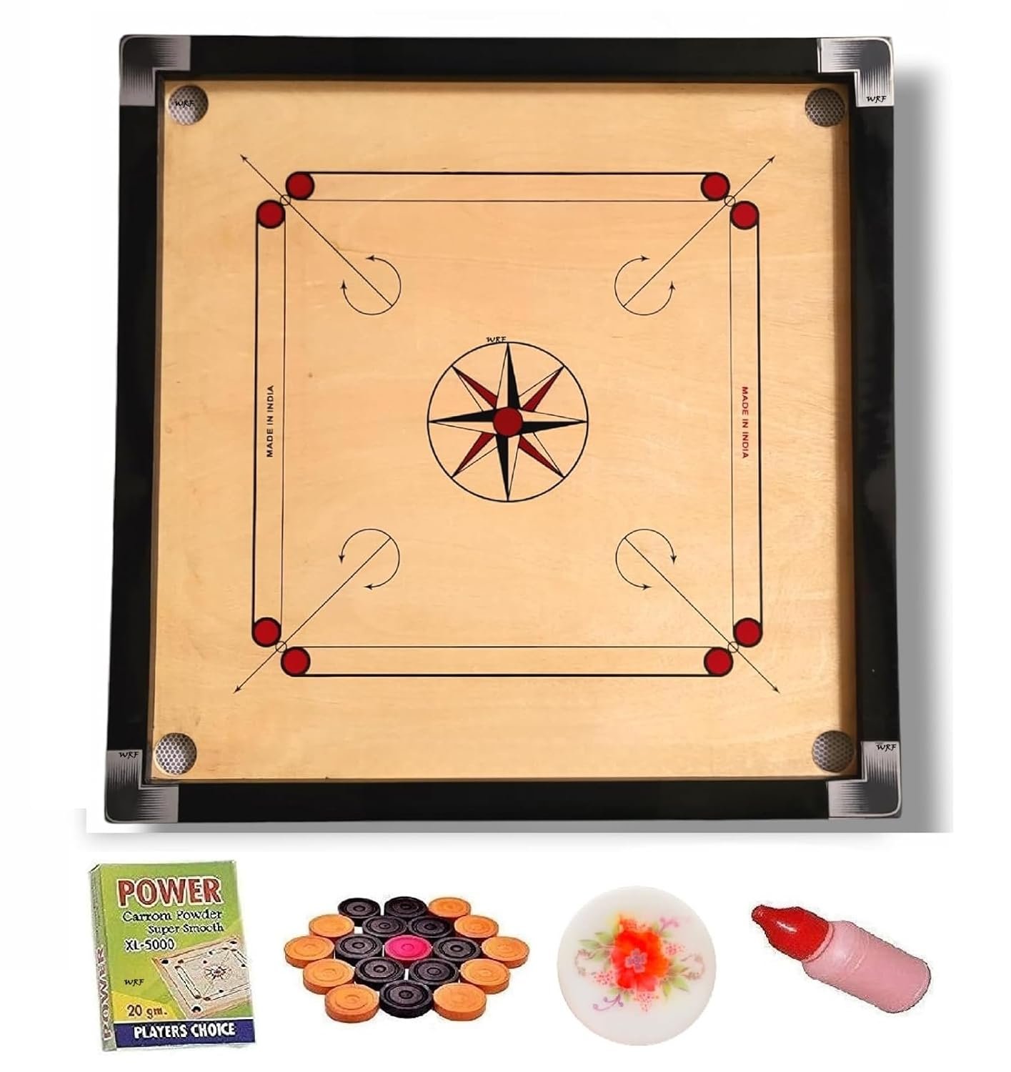 71dBa069dhL._SL1500_ Matte Finish Practice Carrom Board - Image 1